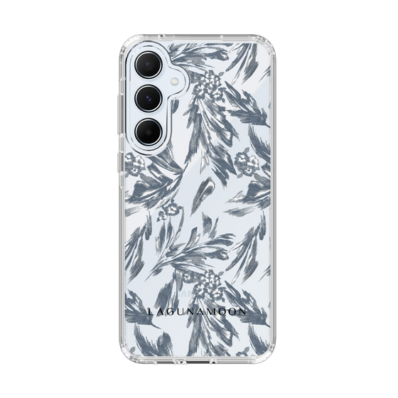Slim Protection Case［ LAGUNAMOON - BotanicalJacquard - Clear×Black ］