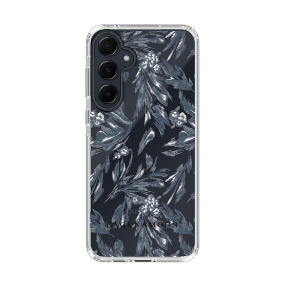 Slim Protection Case［ LAGUNAMOON - BotanicalJacquard - Clear×Black ］