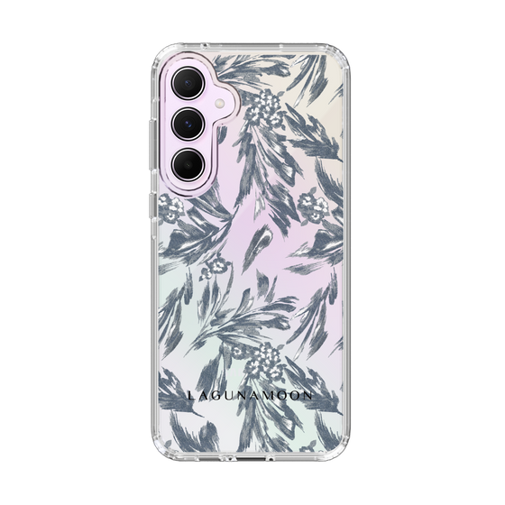 Slim Protection Case［ LAGUNAMOON - BotanicalJacquard - Clear×Black ］
