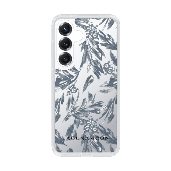 Slim Protection Case［ LAGUNAMOON - BotanicalJacquard - Clear×Black ］