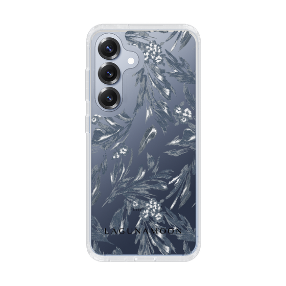 Slim Protection Case［ LAGUNAMOON - BotanicalJacquard - Clear×Black ］