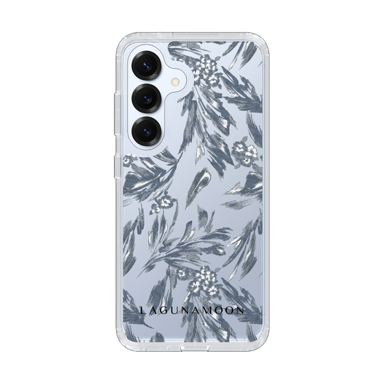 Slim Protection Case［ LAGUNAMOON - BotanicalJacquard - Clear×Black ］