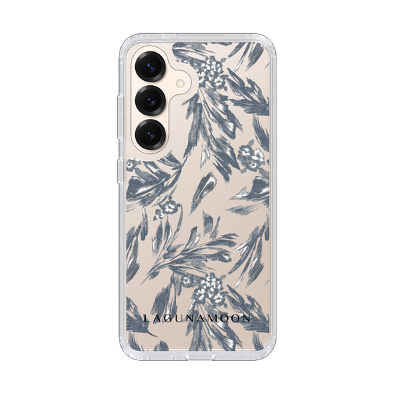 Slim Protection Case［ LAGUNAMOON - BotanicalJacquard - Clear×Black ］