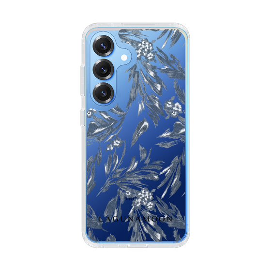 Slim Protection Case［ LAGUNAMOON - BotanicalJacquard - Clear×Black ］