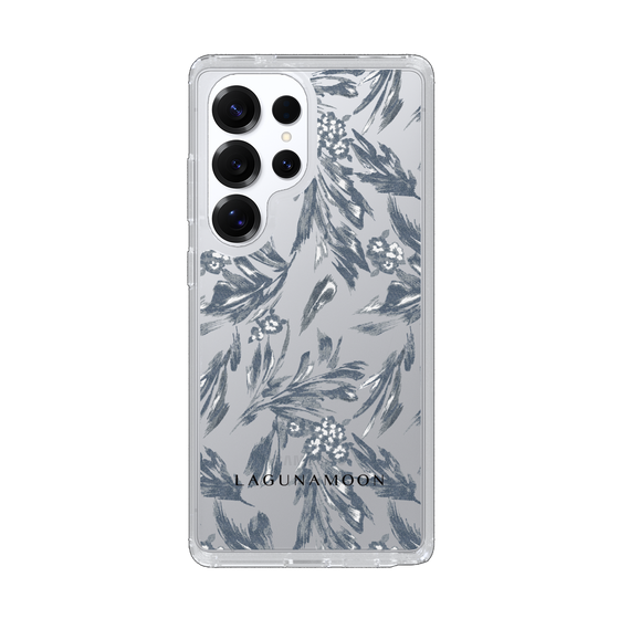 Slim Protection Case［ LAGUNAMOON - BotanicalJacquard - Clear×Black ］