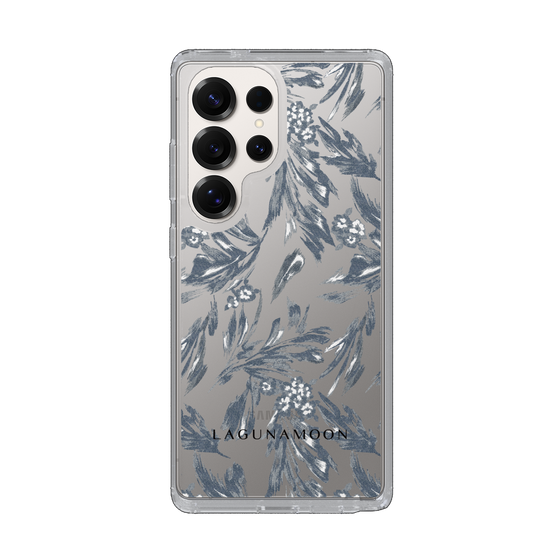 Slim Protection Case［ LAGUNAMOON - BotanicalJacquard - Clear×Black ］