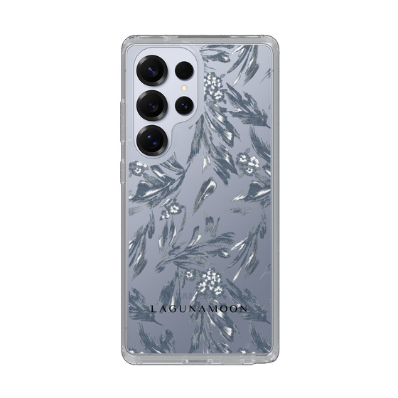 Slim Protection Case［ LAGUNAMOON - BotanicalJacquard - Clear×Black ］