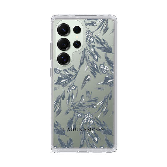Slim Protection Case［ LAGUNAMOON - BotanicalJacquard - Clear×Black ］