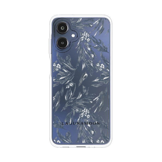 Slim Protection Case［ LAGUNAMOON - BotanicalJacquard - Clear×Black ］