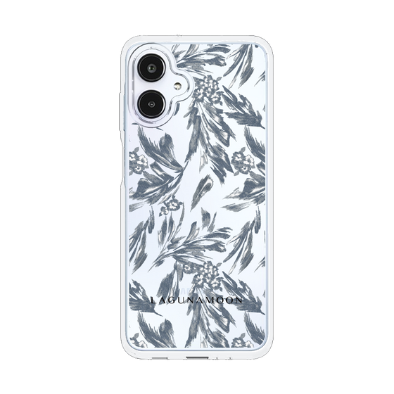 Slim Protection Case［ LAGUNAMOON - BotanicalJacquard - Clear×Black ］