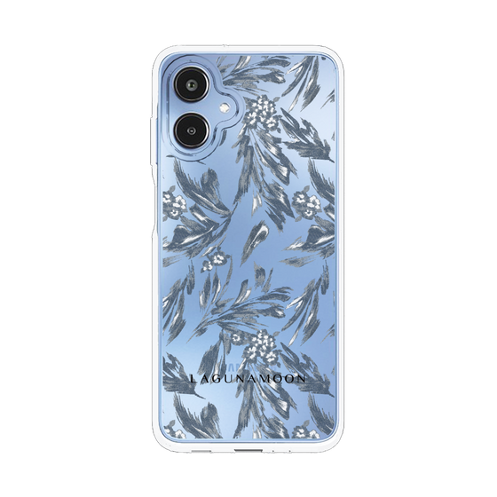Slim Protection Case［ LAGUNAMOON - BotanicalJacquard - Clear×Black ］