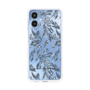 Slim Protection Case［ LAGUNAMOON - BotanicalJacquard - Clear×Black ］