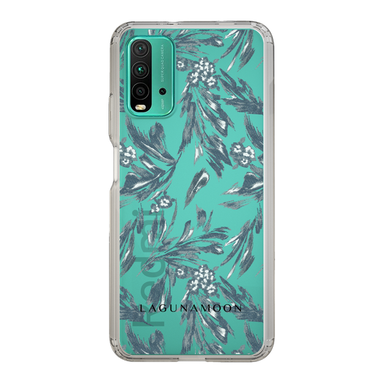 Slim Protection Case［ LAGUNAMOON - BotanicalJacquard - Clear×Black ］