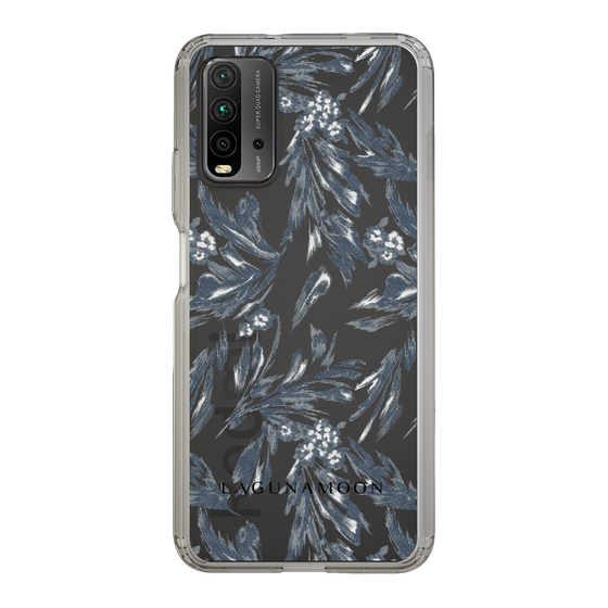 Slim Protection Case［ LAGUNAMOON - BotanicalJacquard - Clear×Black ］