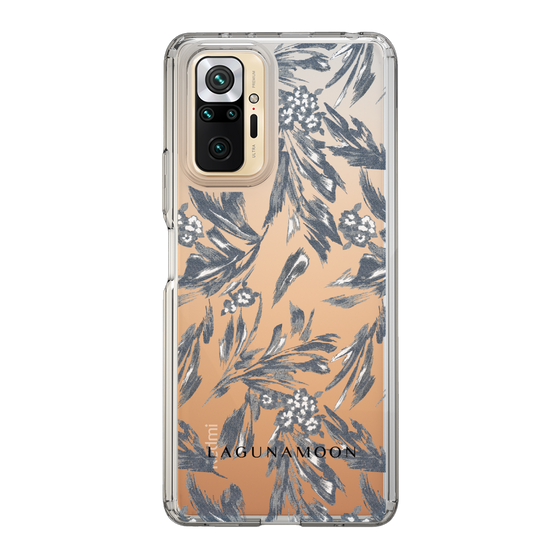 Slim Protection Case［ LAGUNAMOON - BotanicalJacquard - Clear×Black ］