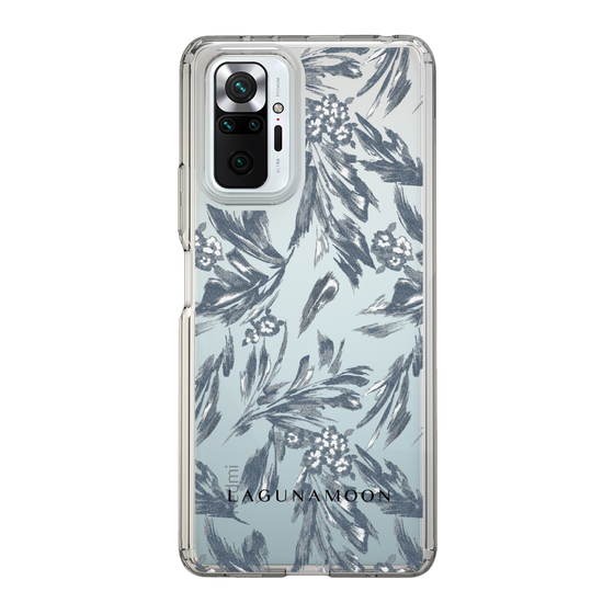 Slim Protection Case［ LAGUNAMOON - BotanicalJacquard - Clear×Black ］