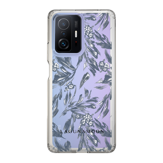 Slim Protection Case［ LAGUNAMOON - BotanicalJacquard - Clear×Black ］