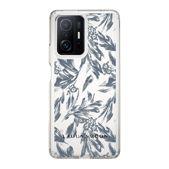 Slim Protection Case［ LAGUNAMOON - BotanicalJacquard - Clear×Black ］