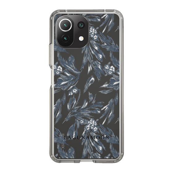 Slim Protection Case［ LAGUNAMOON - BotanicalJacquard - Clear×Black ］