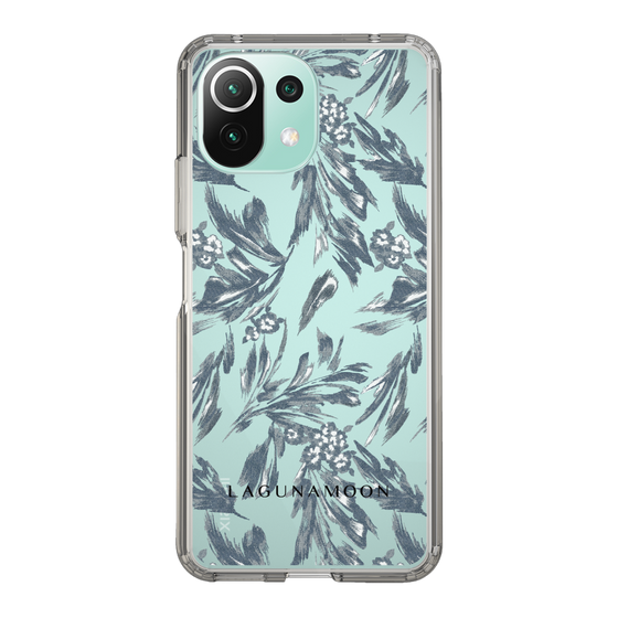 Slim Protection Case［ LAGUNAMOON - BotanicalJacquard - Clear×Black ］