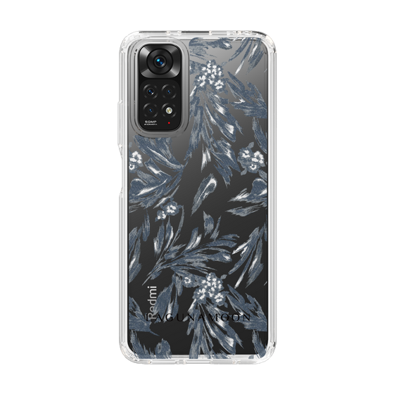 Slim Protection Case［ LAGUNAMOON - BotanicalJacquard - Clear×Black ］