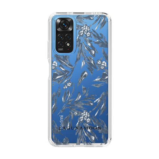 Slim Protection Case［ LAGUNAMOON - BotanicalJacquard - Clear×Black ］