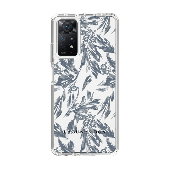 Slim Protection Case［ LAGUNAMOON - BotanicalJacquard - Clear×Black ］
