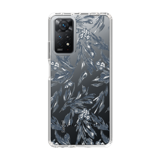 Slim Protection Case［ LAGUNAMOON - BotanicalJacquard - Clear×Black ］