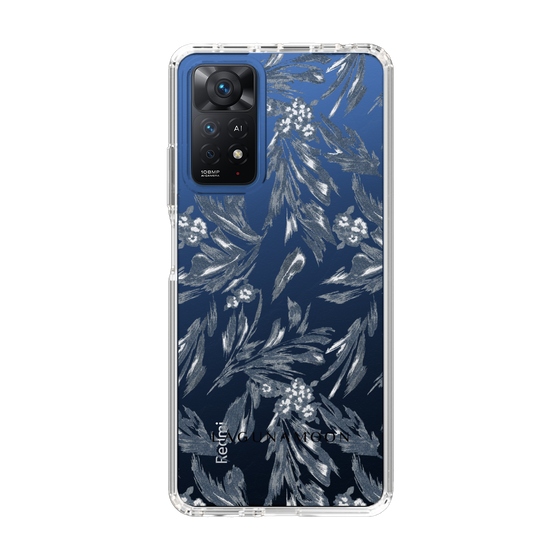 Slim Protection Case［ LAGUNAMOON - BotanicalJacquard - Clear×Black ］
