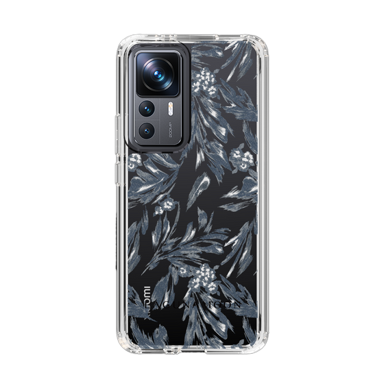 Slim Protection Case［ LAGUNAMOON - BotanicalJacquard - Clear×Black ］