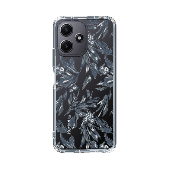 Slim Protection Case［ LAGUNAMOON - BotanicalJacquard - Clear×Black ］