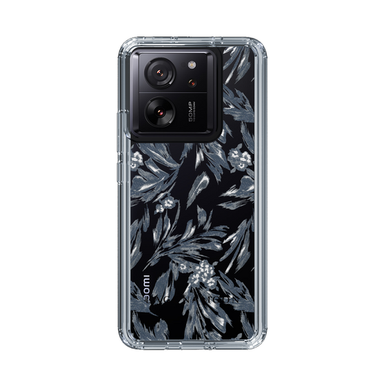 Slim Protection Case［ LAGUNAMOON - BotanicalJacquard - Clear×Black ］