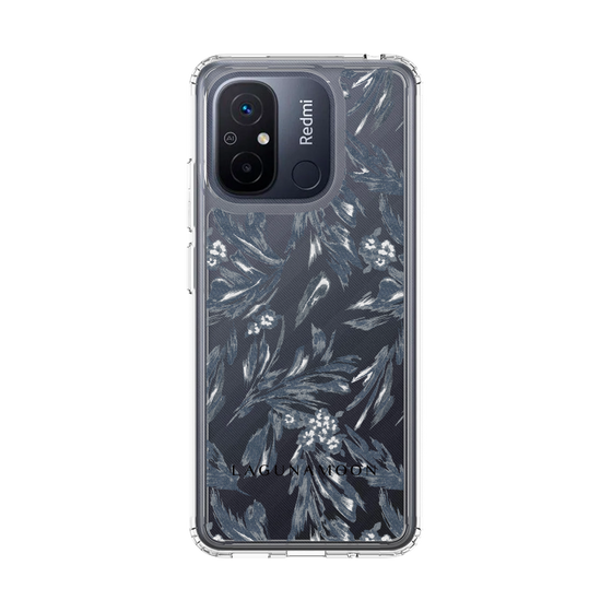 Slim Protection Case［ LAGUNAMOON - BotanicalJacquard - Clear×Black ］