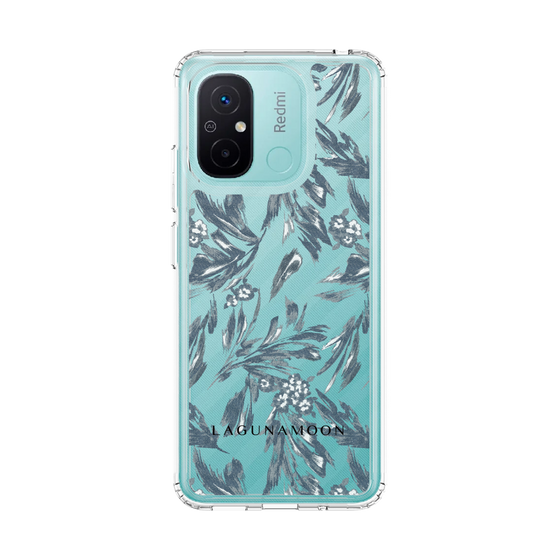 Slim Protection Case［ LAGUNAMOON - BotanicalJacquard - Clear×Black ］