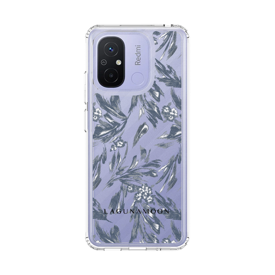 Slim Protection Case［ LAGUNAMOON - BotanicalJacquard - Clear×Black ］