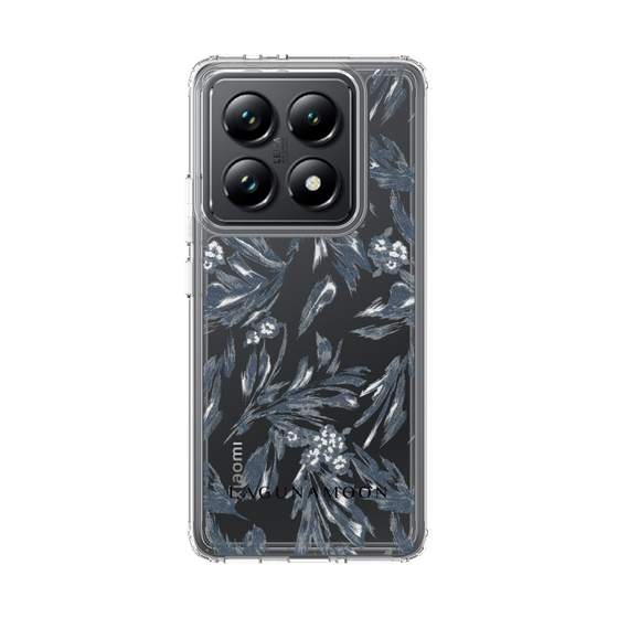 Slim Protection Case［ LAGUNAMOON - BotanicalJacquard - Clear×Black ］
