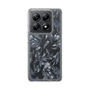 Slim Protection Case［ LAGUNAMOON - BotanicalJacquard - Clear×Black ］