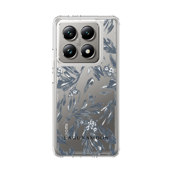 Slim Protection Case［ LAGUNAMOON - BotanicalJacquard - Clear×Black ］
