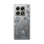 Slim Protection Case［ LAGUNAMOON - BotanicalJacquard - Clear×Black ］