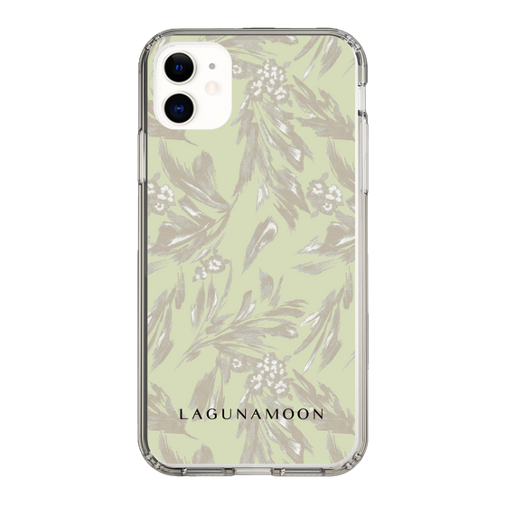 Slim Protection Case［ LAGUNAMOON - BotanicalJacquard - White×Beige ］
