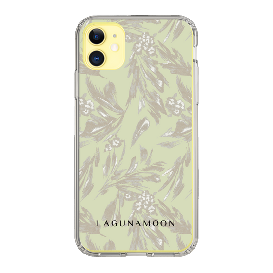 Slim Protection Case［ LAGUNAMOON - BotanicalJacquard - White×Beige ］