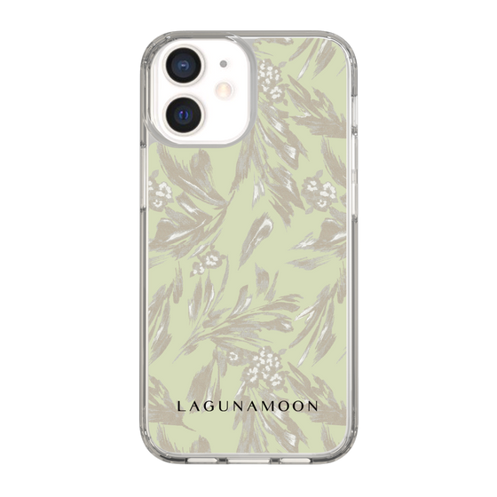 Slim Protection Case［ LAGUNAMOON - BotanicalJacquard - White×Beige ］