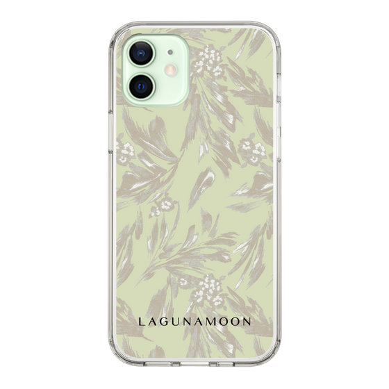 Slim Protection Case［ LAGUNAMOON - BotanicalJacquard - White×Beige ］
