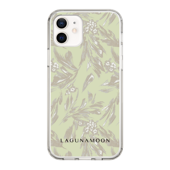 Slim Protection Case［ LAGUNAMOON - BotanicalJacquard - White×Beige ］
