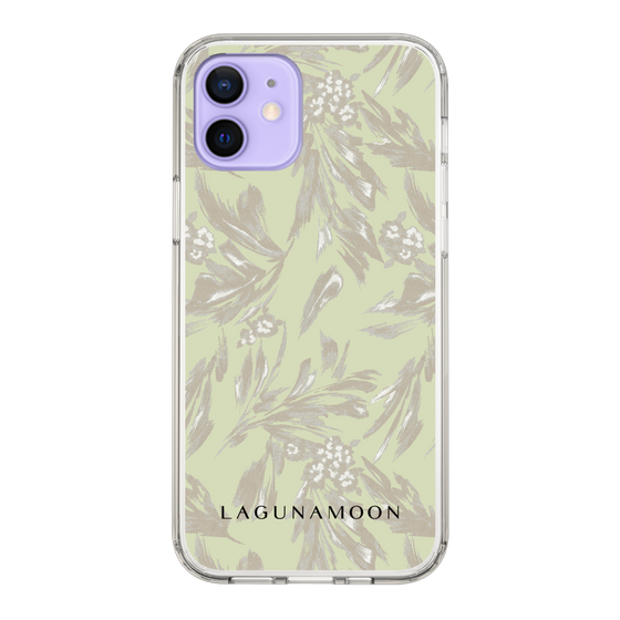 Slim Protection Case［ LAGUNAMOON - BotanicalJacquard - White×Beige ］
