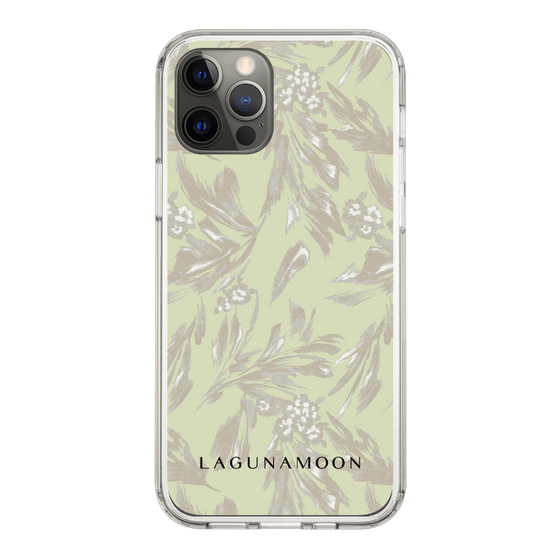 Slim Protection Case［ LAGUNAMOON - BotanicalJacquard - White×Beige ］