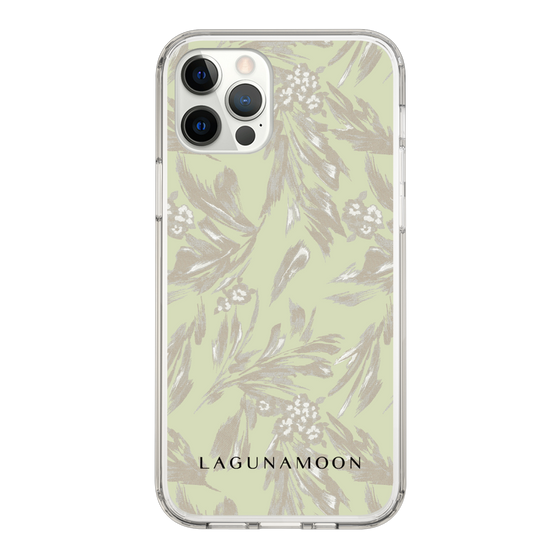Slim Protection Case［ LAGUNAMOON - BotanicalJacquard - White×Beige ］