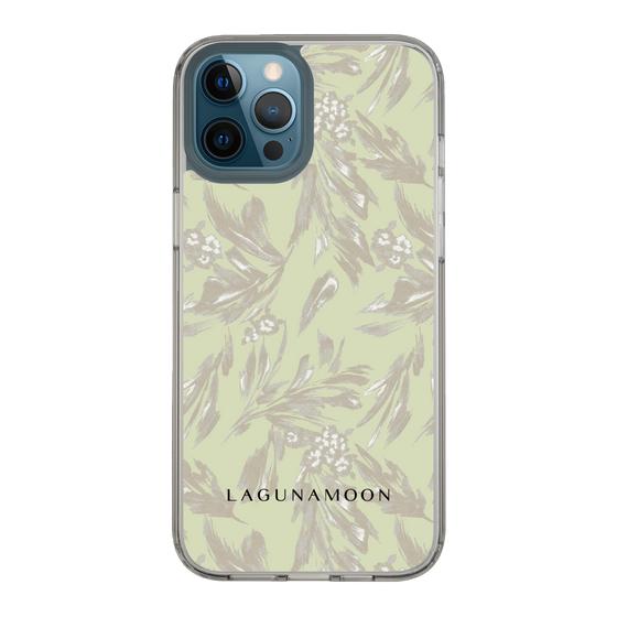Slim Protection Case［ LAGUNAMOON - BotanicalJacquard - White×Beige ］