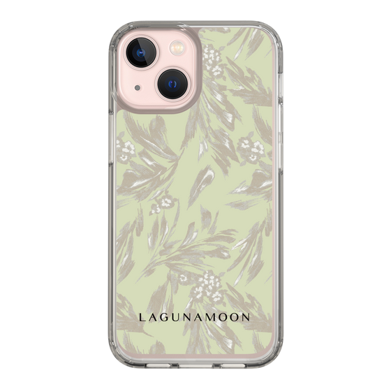 Slim Protection Case［ LAGUNAMOON - BotanicalJacquard - White×Beige ］