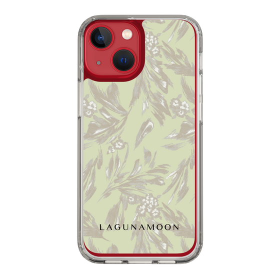 Slim Protection Case［ LAGUNAMOON - BotanicalJacquard - White×Beige ］